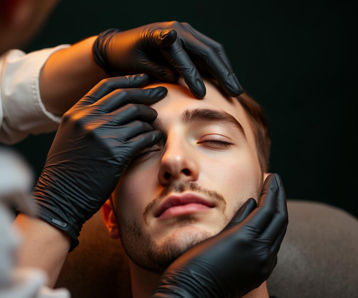 Men's brow grooming treatment at Beauty Emporium